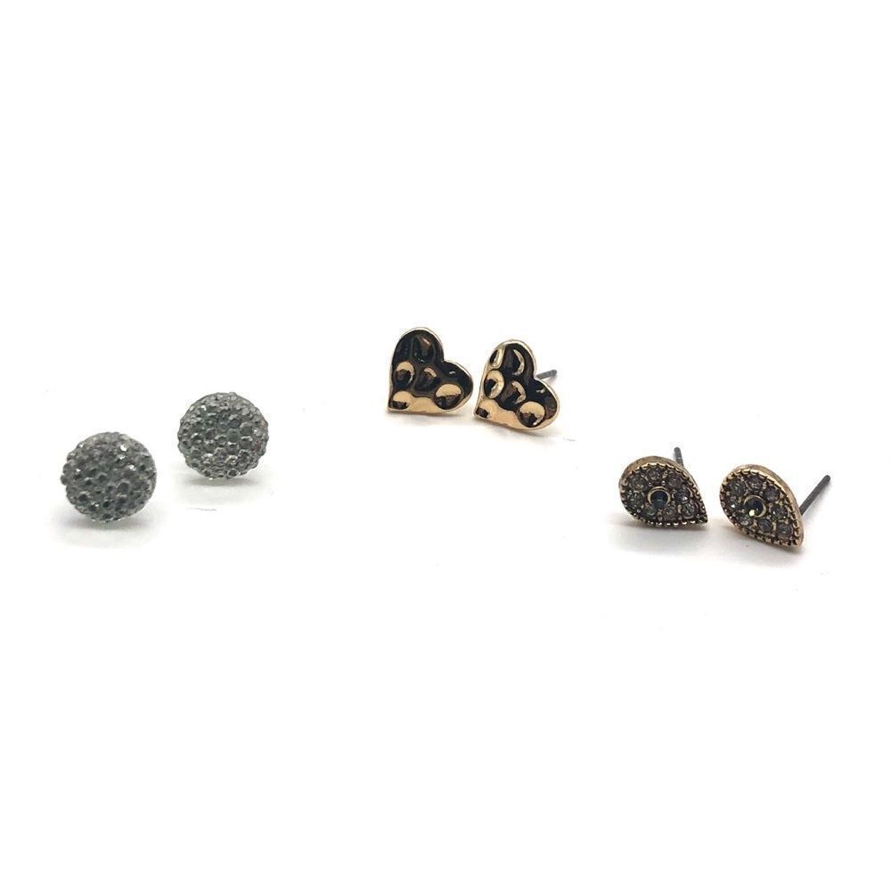 3 pair of Stud Earrings